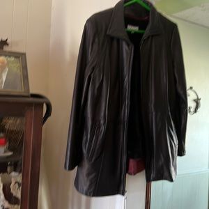 Black leather Wilson jacket w/zip out thinsulate lining